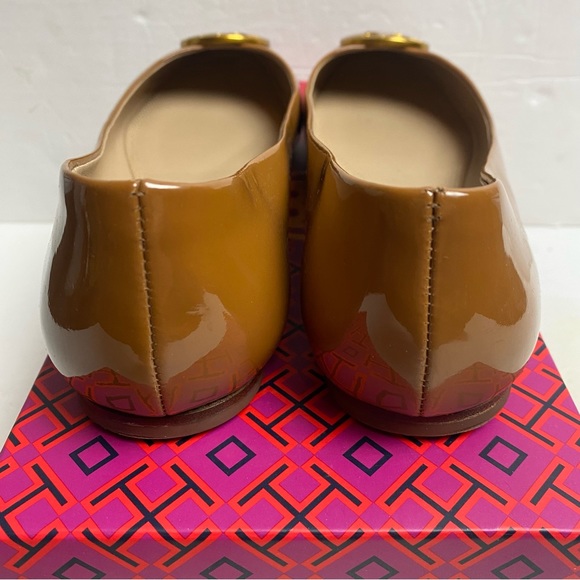 Tory Burch Chelsea Ballet Umber Tan Patent Leather size 9.5 - Picture 11 of 12